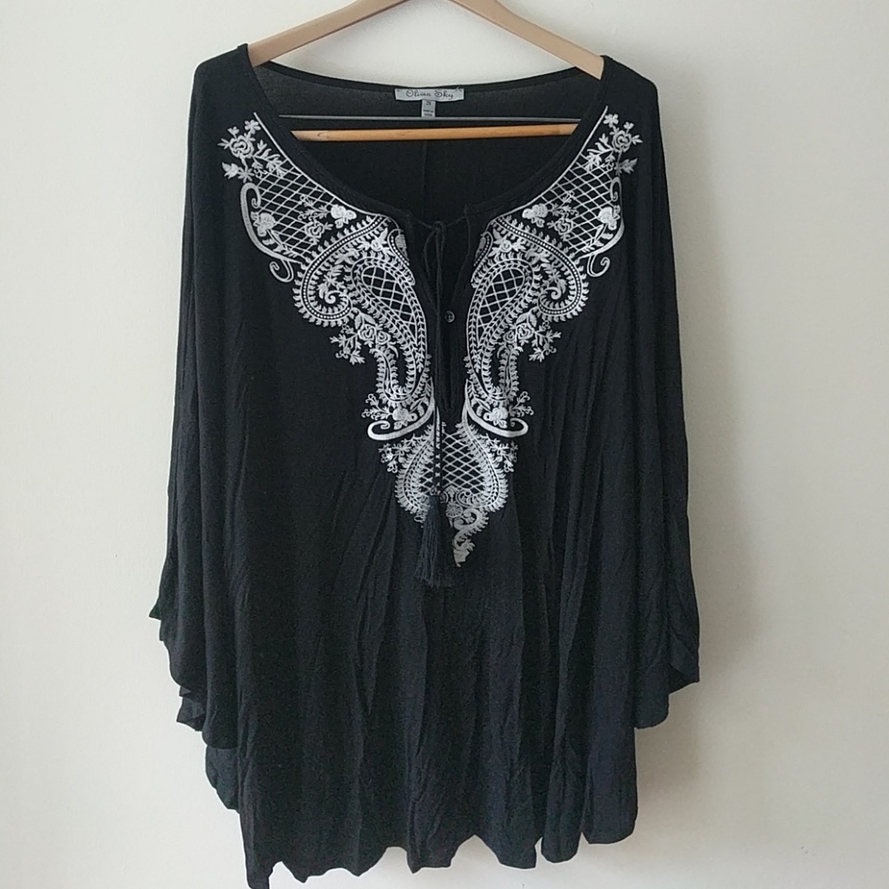 Bohemian poncho top 2x